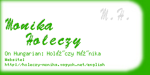 monika holeczy business card